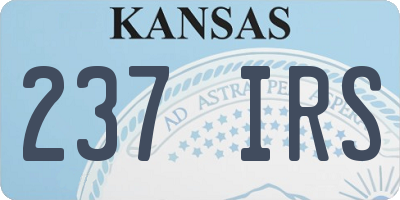 KS license plate 237IRS