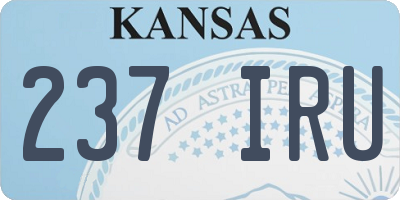 KS license plate 237IRU