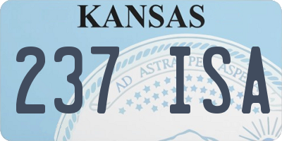 KS license plate 237ISA