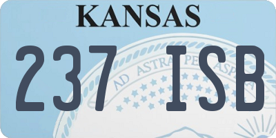 KS license plate 237ISB
