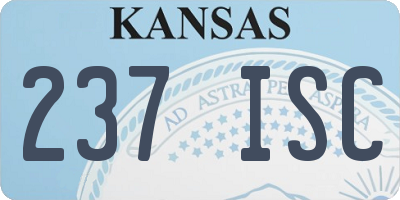 KS license plate 237ISC