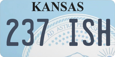 KS license plate 237ISH