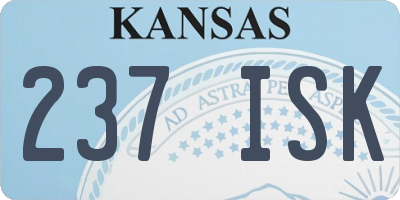 KS license plate 237ISK