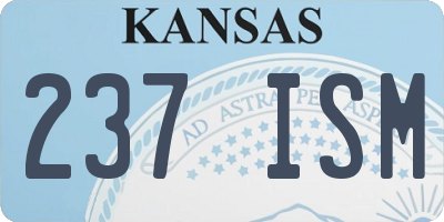 KS license plate 237ISM
