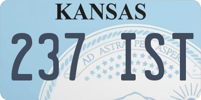 KS license plate 237IST