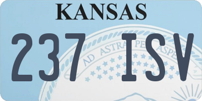 KS license plate 237ISV