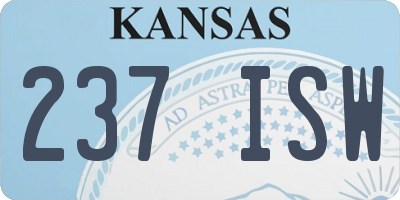 KS license plate 237ISW