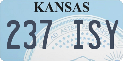 KS license plate 237ISY