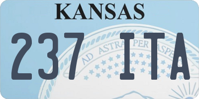 KS license plate 237ITA