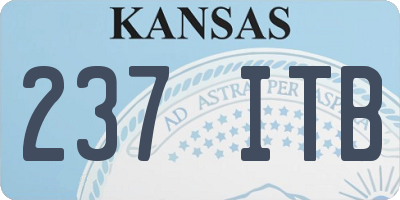 KS license plate 237ITB
