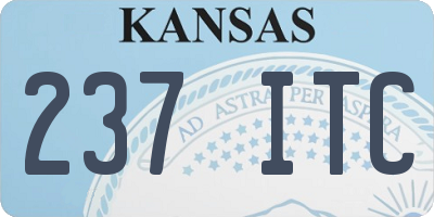 KS license plate 237ITC