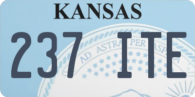 KS license plate 237ITE