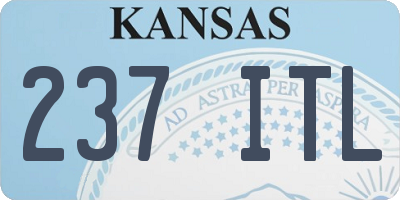 KS license plate 237ITL