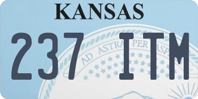 KS license plate 237ITM