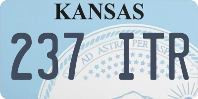 KS license plate 237ITR