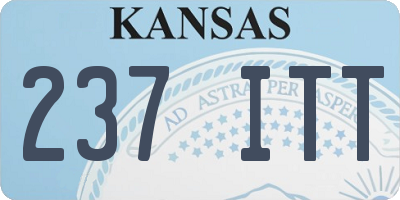 KS license plate 237ITT