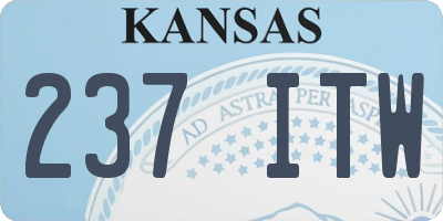 KS license plate 237ITW