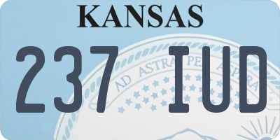 KS license plate 237IUD