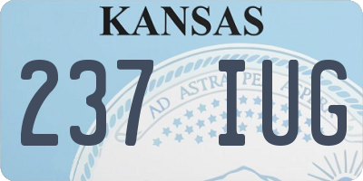 KS license plate 237IUG
