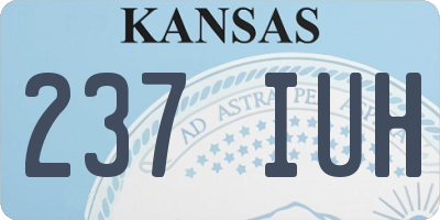 KS license plate 237IUH
