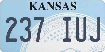 KS license plate 237IUJ