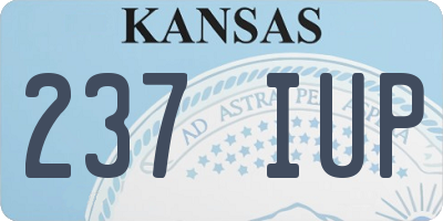 KS license plate 237IUP