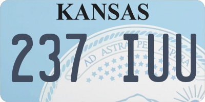 KS license plate 237IUU