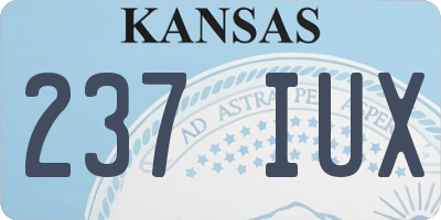 KS license plate 237IUX