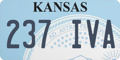 KS license plate 237IVA