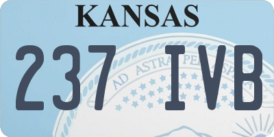 KS license plate 237IVB