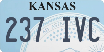 KS license plate 237IVC
