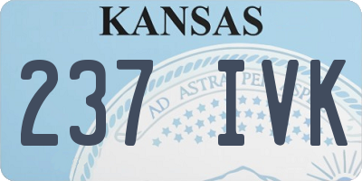 KS license plate 237IVK