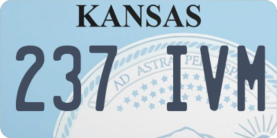 KS license plate 237IVM