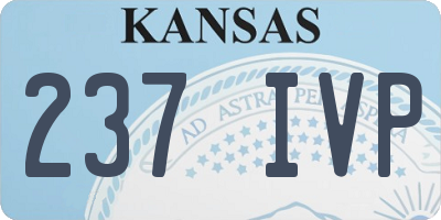 KS license plate 237IVP