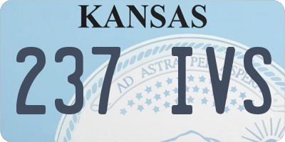 KS license plate 237IVS