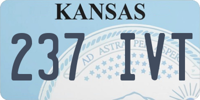 KS license plate 237IVT