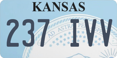 KS license plate 237IVV