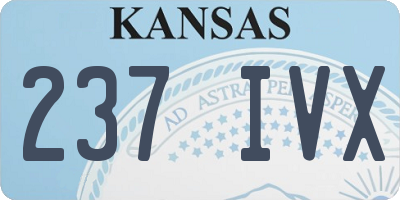 KS license plate 237IVX
