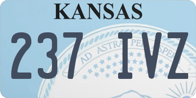 KS license plate 237IVZ