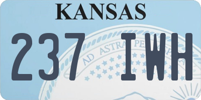 KS license plate 237IWH