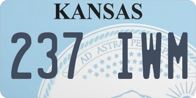 KS license plate 237IWM