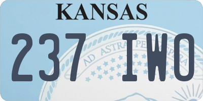 KS license plate 237IWO