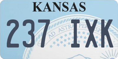 KS license plate 237IXK
