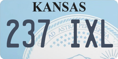 KS license plate 237IXL