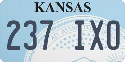 KS license plate 237IXO