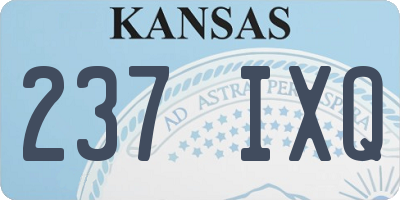 KS license plate 237IXQ