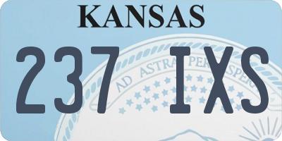 KS license plate 237IXS