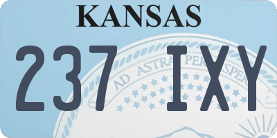 KS license plate 237IXY
