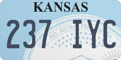 KS license plate 237IYC