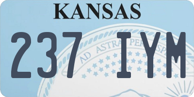 KS license plate 237IYM